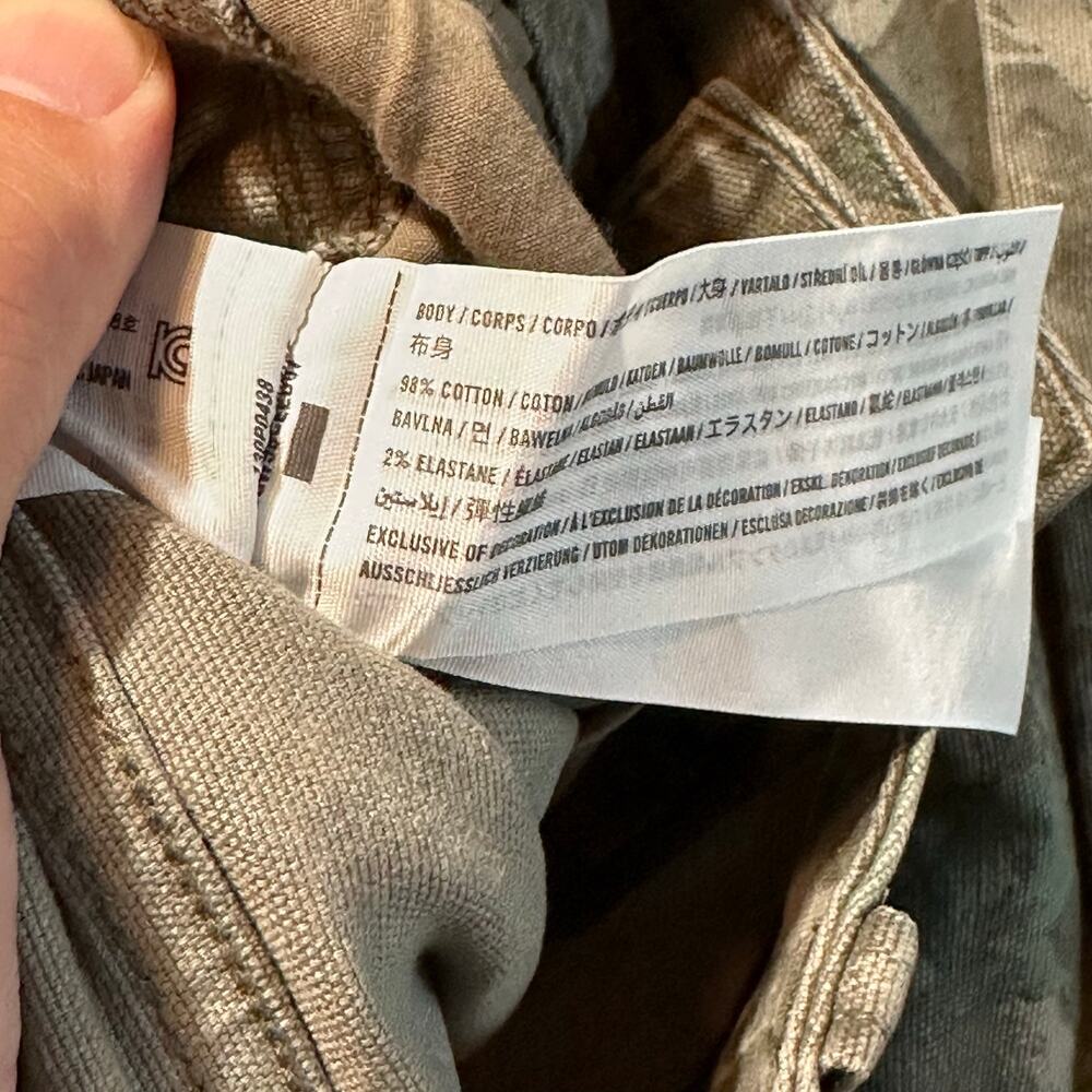 Abercrombie Loose Fit Camo Carpernter Workwear Canvas Pants 29W x 32L (30W x 31) - Picture 8 of 15